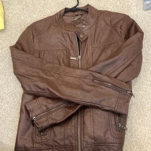 Brown JouJou Leather Jacket